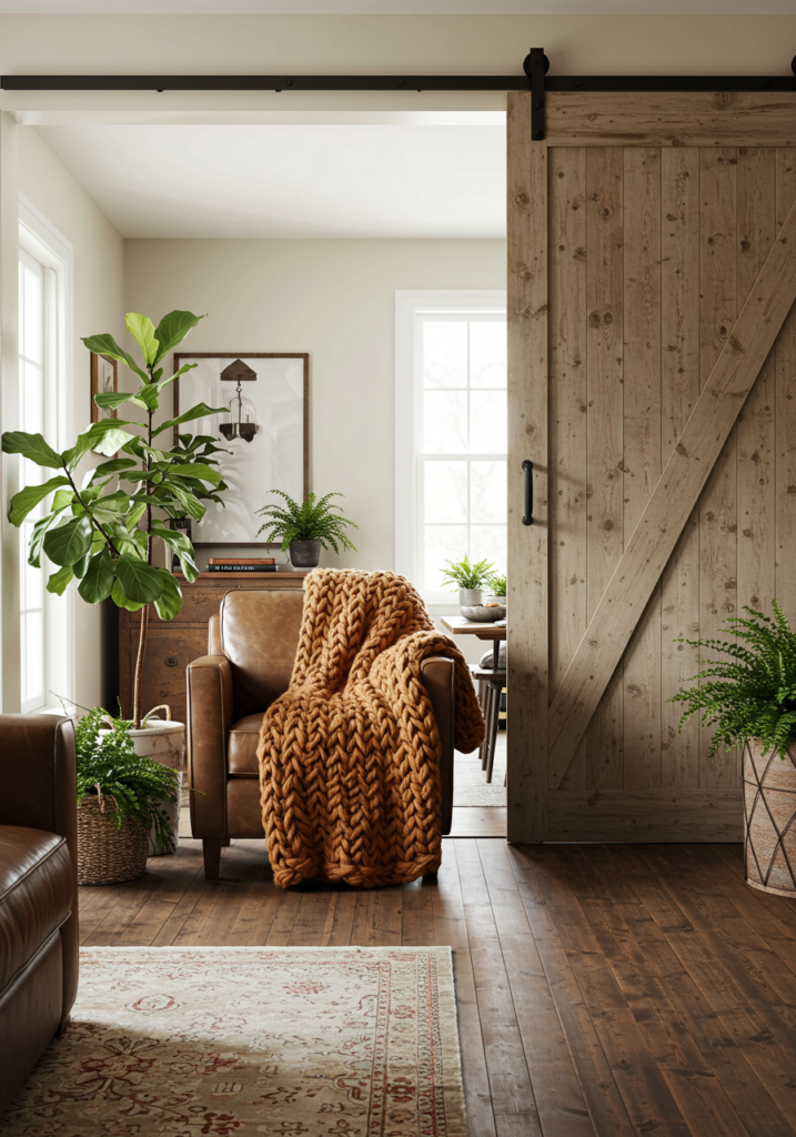 
Sliding Barn Doors for Rustic Functionality






