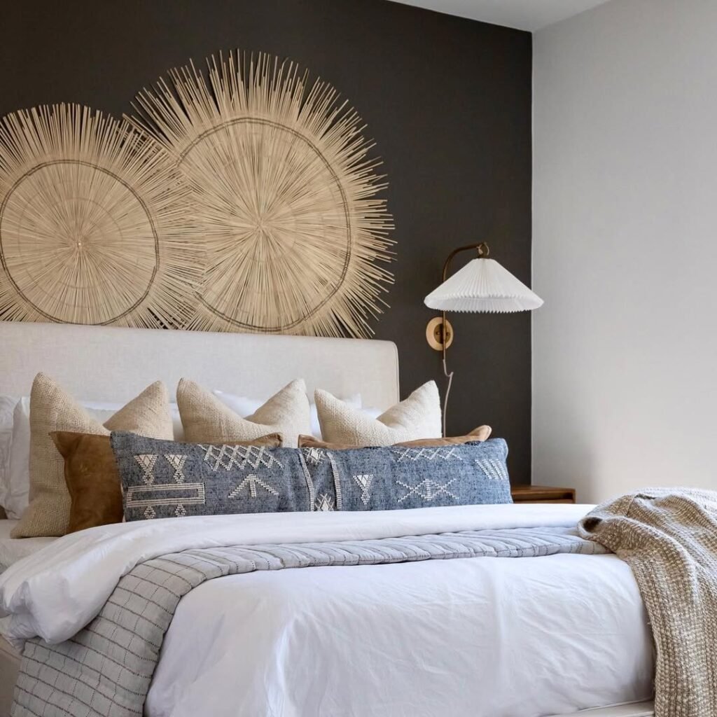 Boho Chic Bedroom with Textured Accents
