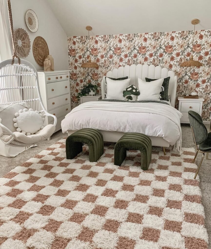 Boho Chic Bedroom with Vintage Charm
