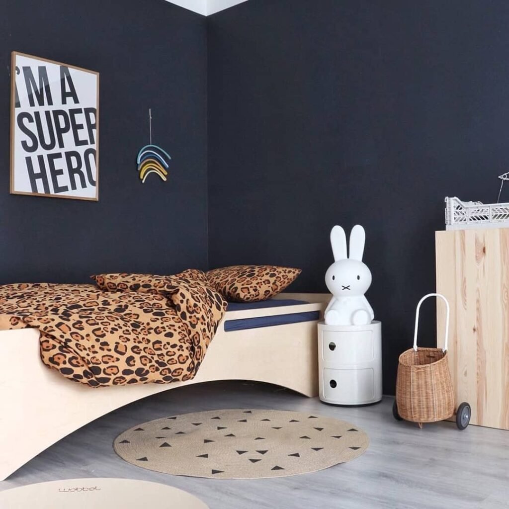 Bold & Modern Superhero-Themed Kids Room
