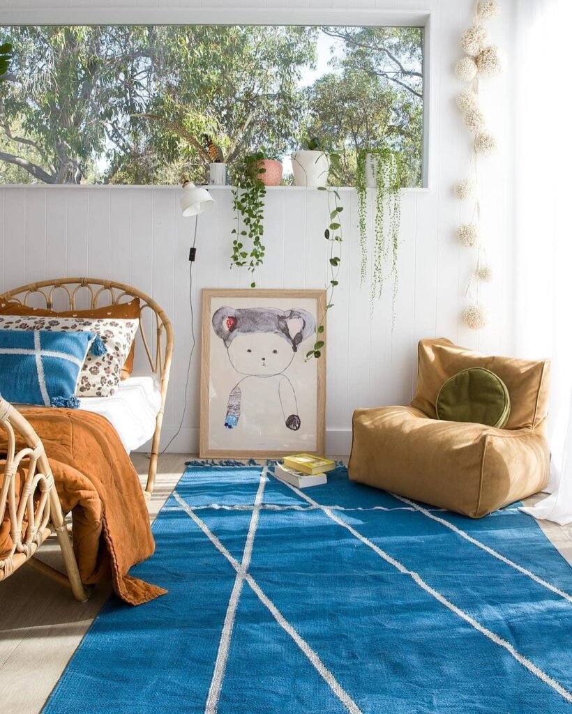 Bright & Airy Boho Kids' Room with Natural Elements
