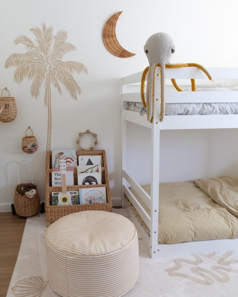 Calm and Minimalist Coastal-Inspired Toddler Bedroom
