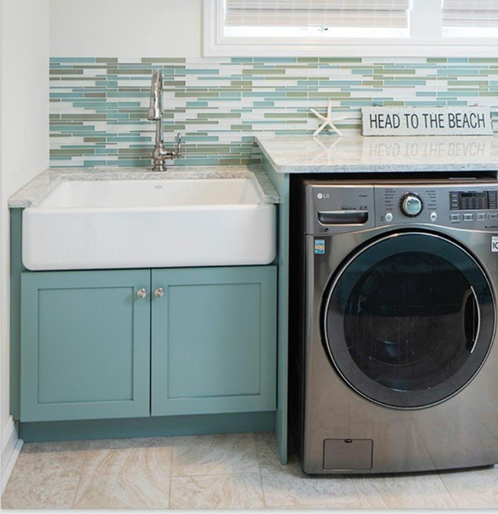Coastal Charm Laundry Room