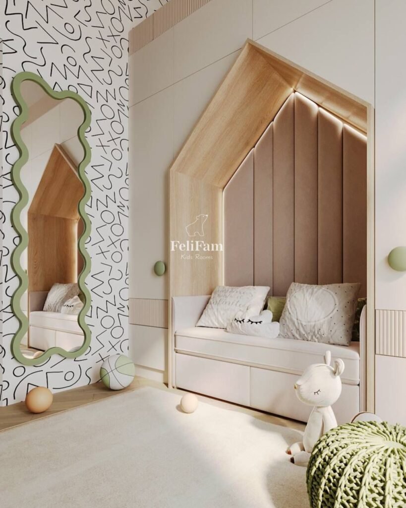 Cozy & Stylish Kids' Nook with Modern Aesthetic
