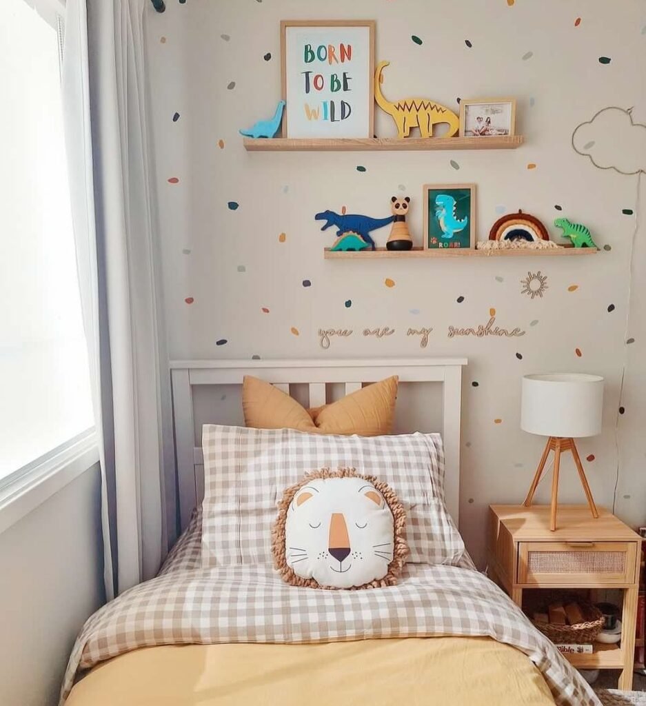 1-Cozy and Playful Toddler Boy Bedroom with a Nature Theme