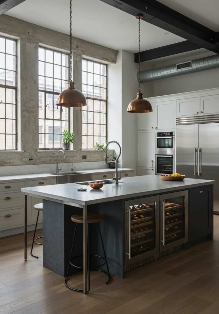 Double Kitchen Islands for Large Kitchens
