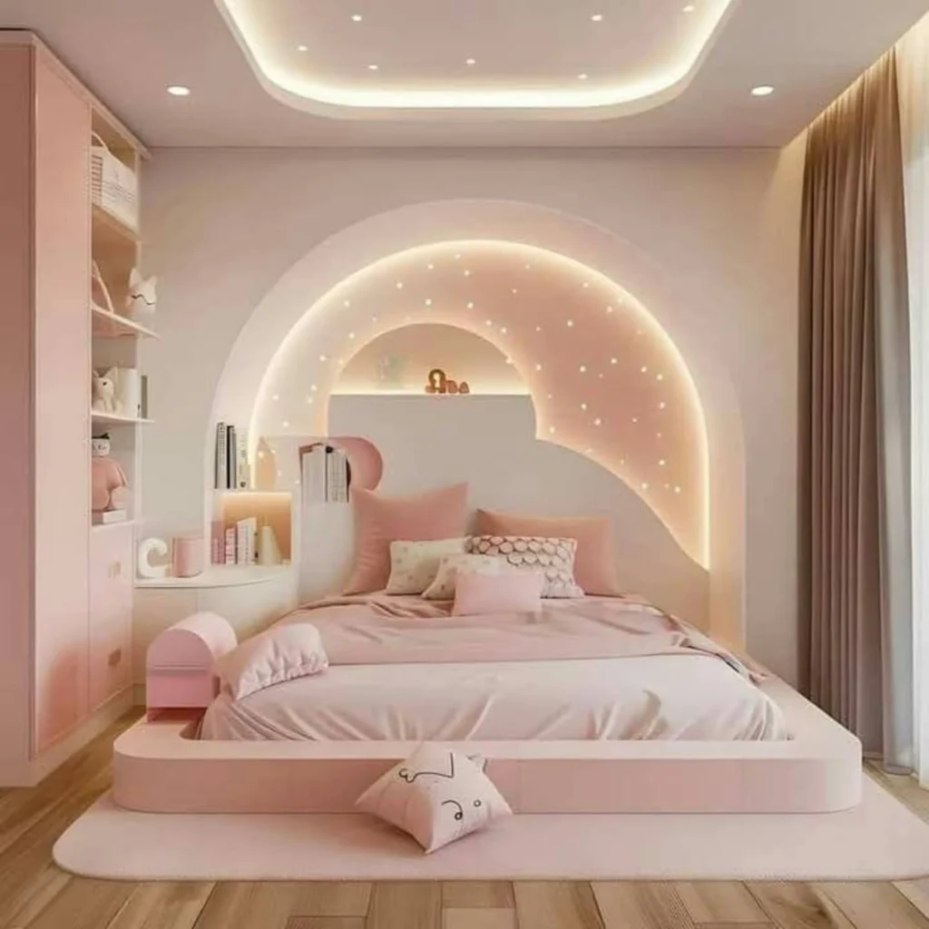 Dreamy Blush Pink Kids' Bedroom
