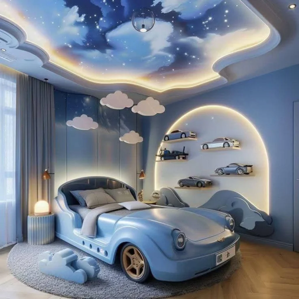 Dreamy Car-Themed Kids' Bedroom
