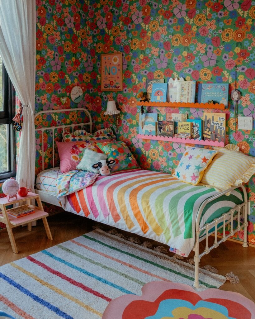 Eclectic Kids Room Ideas A Retro Floral Wonderland
