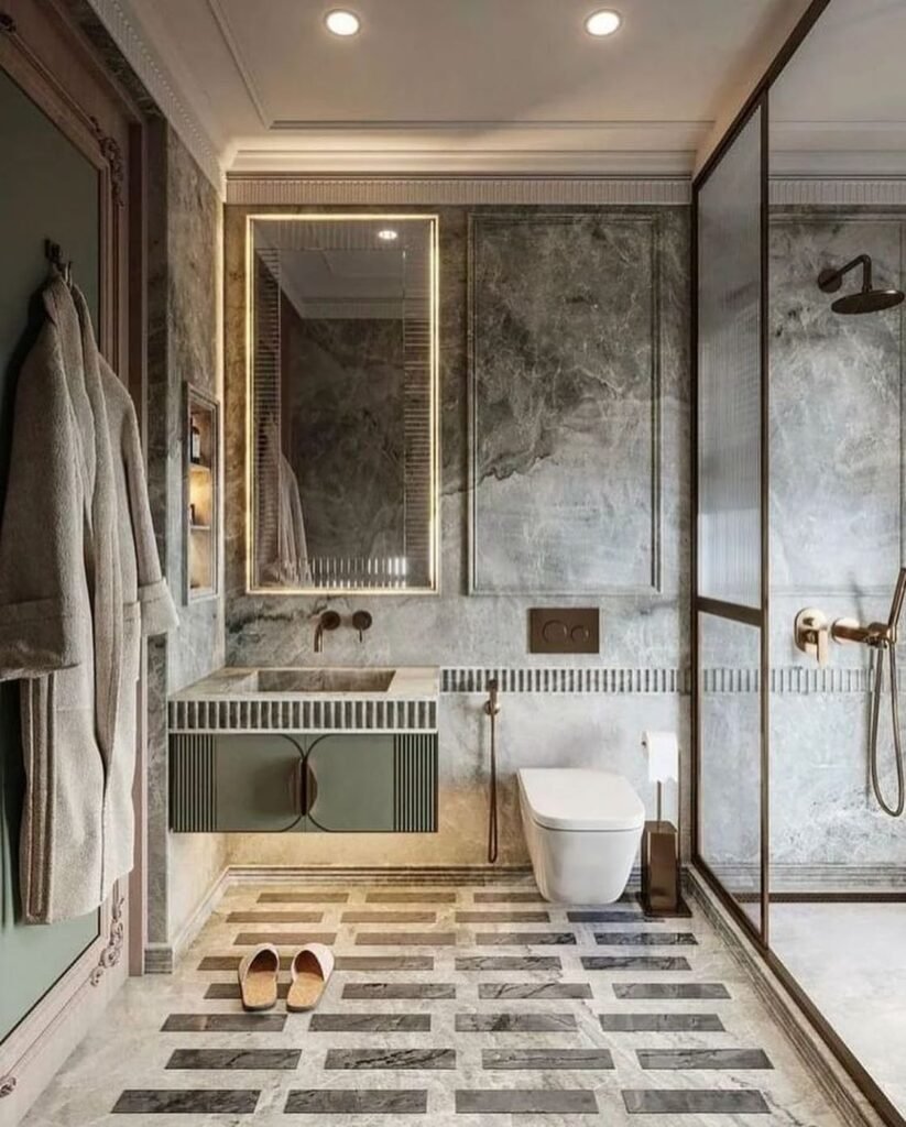 Elegant Vintage-Inspired Bathroom with Classic Luxury
