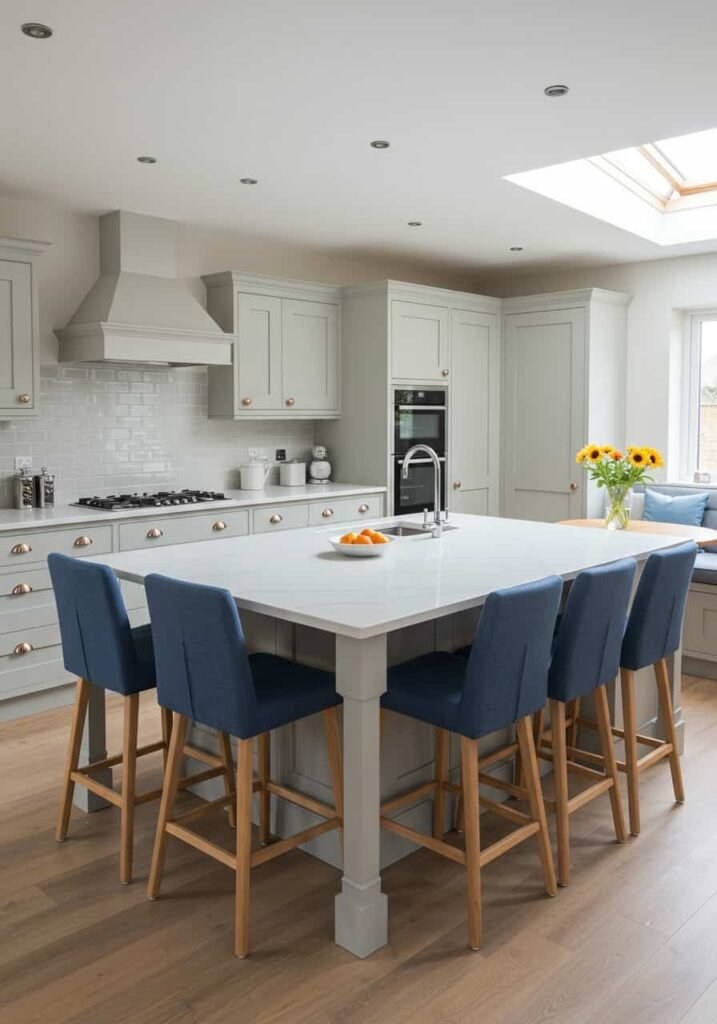 Family-Style Kitchen Island with Dining Extension
