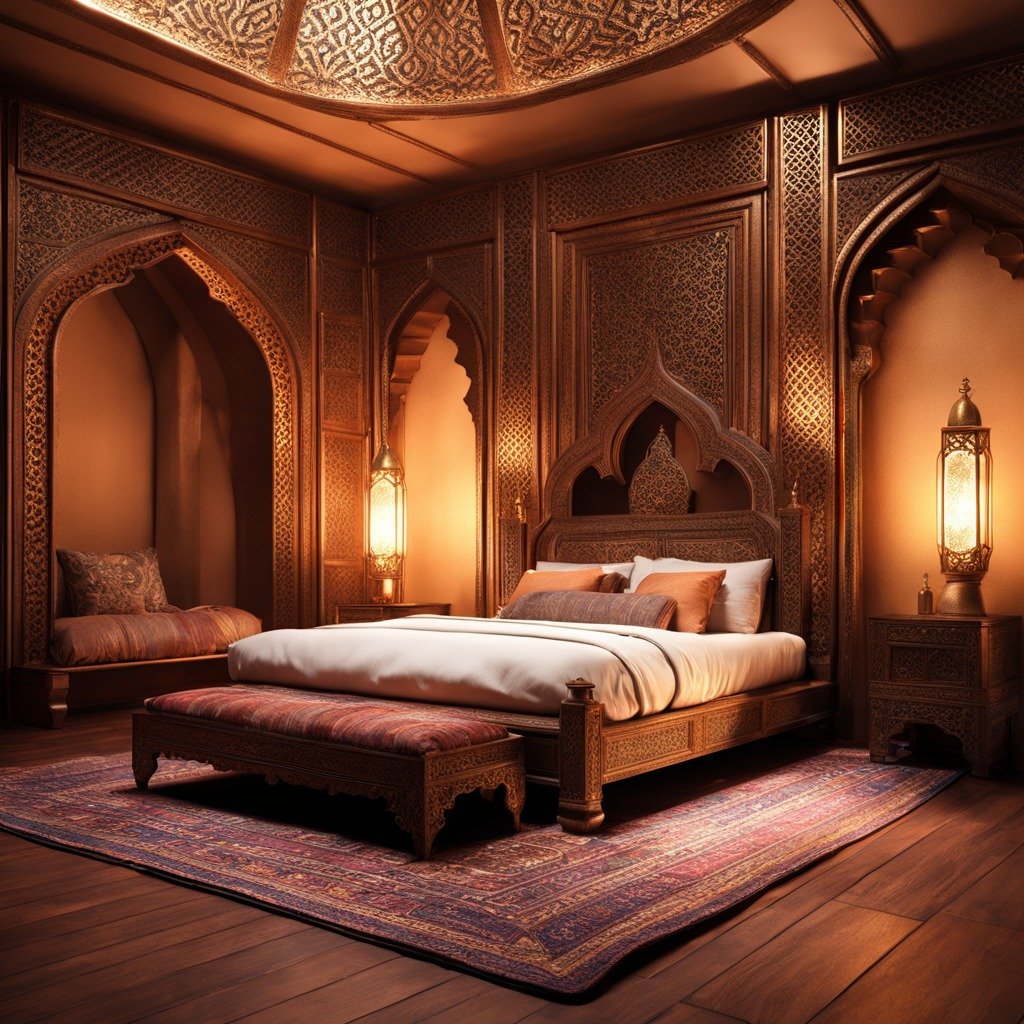 Luxurious Moroccan-Inspired Bedroom
