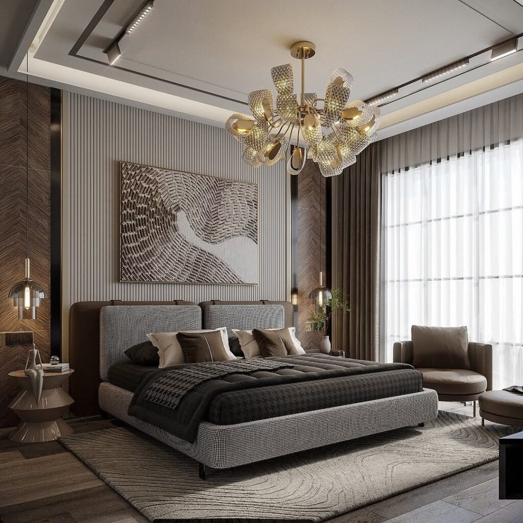 Luxurious Traditional Master Bedroom with a Modern Touch