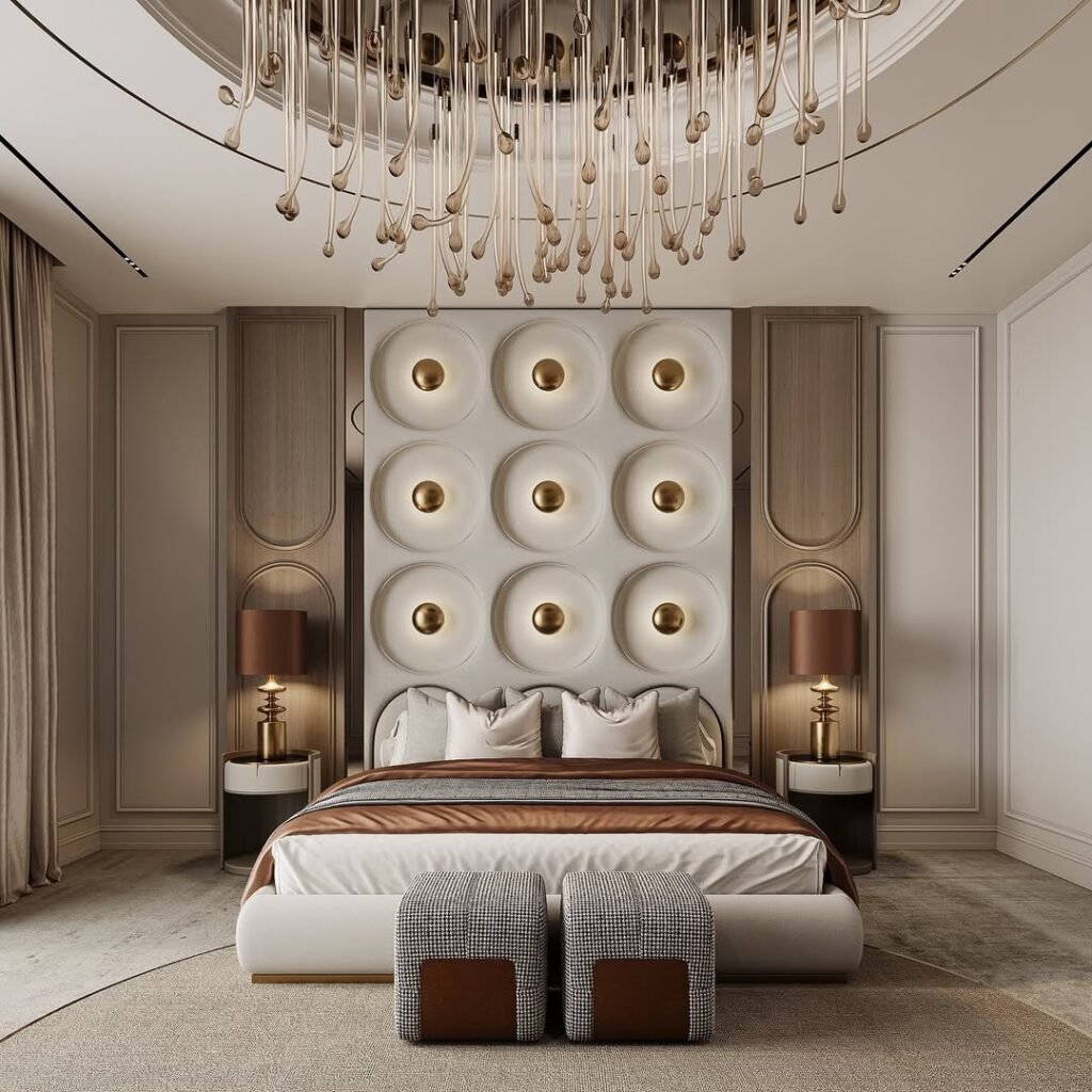 Luxury Statement Master Bedroom Design
