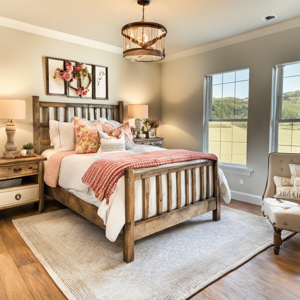 Modern Farmhouse Bedroom with Rustic Charm
