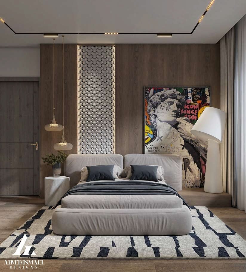 Modern Luxury Bedroom Ideas Artistic Fusion with Bold Accents
