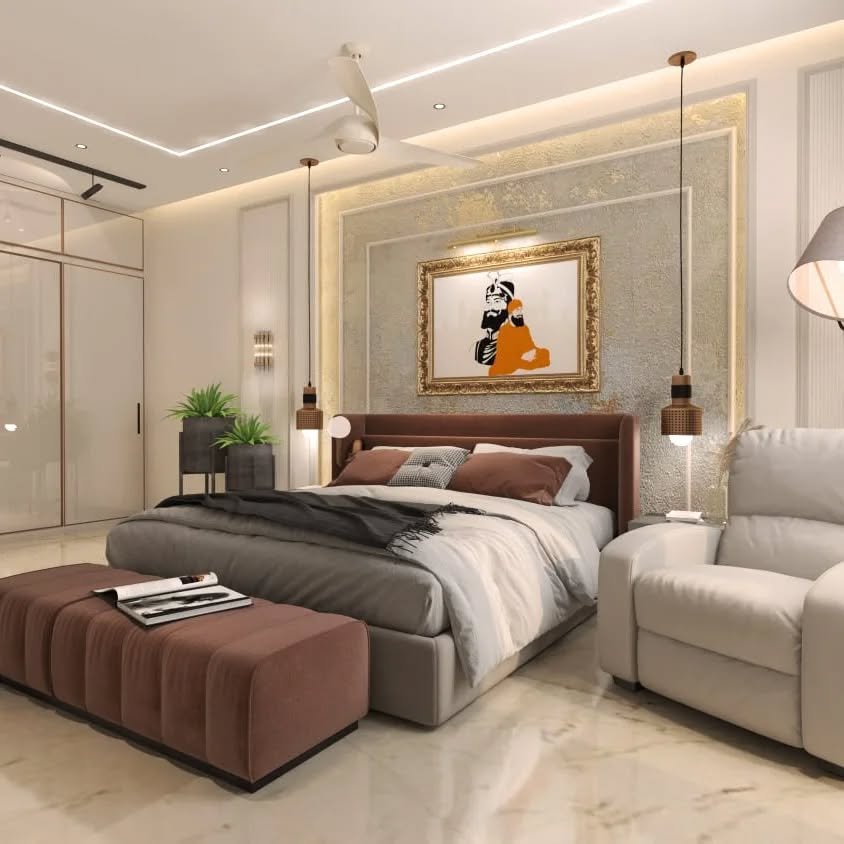 Modern Luxury Bedroom Ideas Chic Comfort with Artistic Accents
