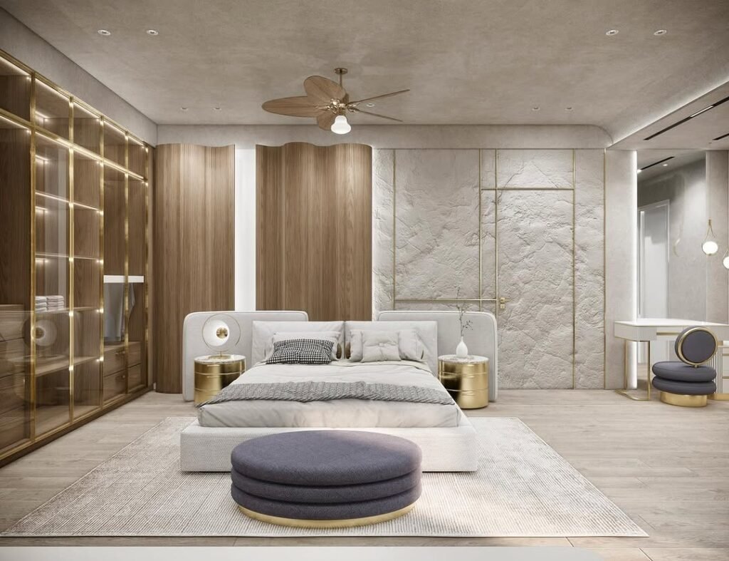 Modern Luxury Bedroom Ideas Natural Elegance with Gold Accents
