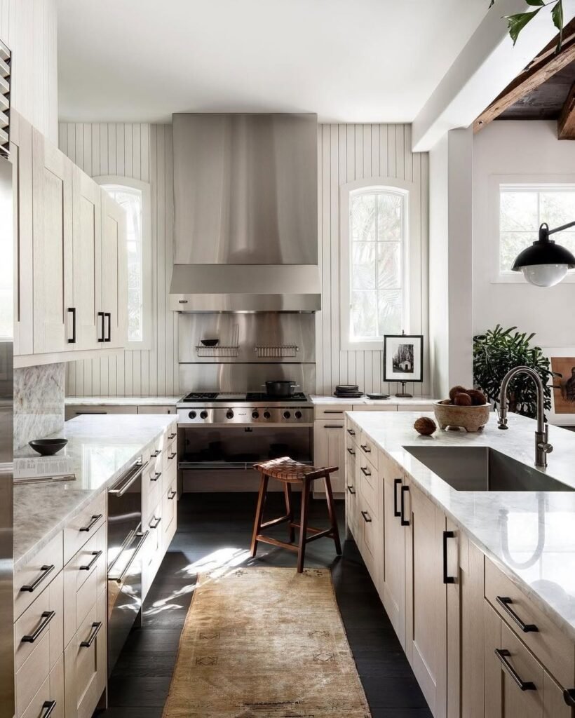 Modern Rustic Kitchen with Industrial Accents
