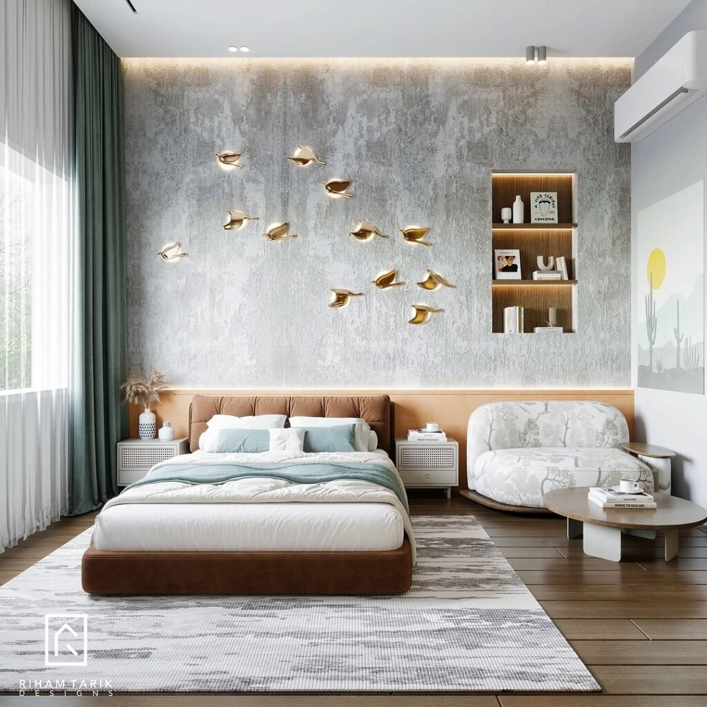 Nature-Inspired Modern Master Bedroom
