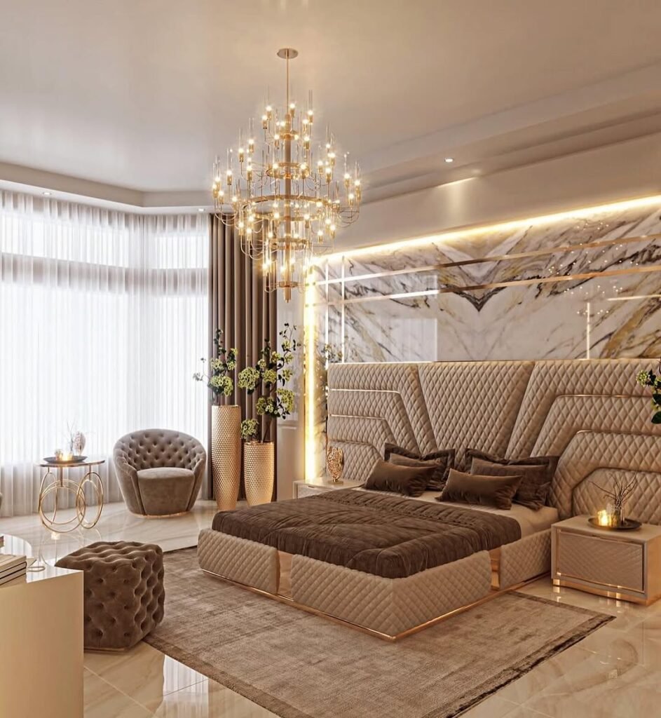 Opulent Glamour Luxurious Modern Bedroom