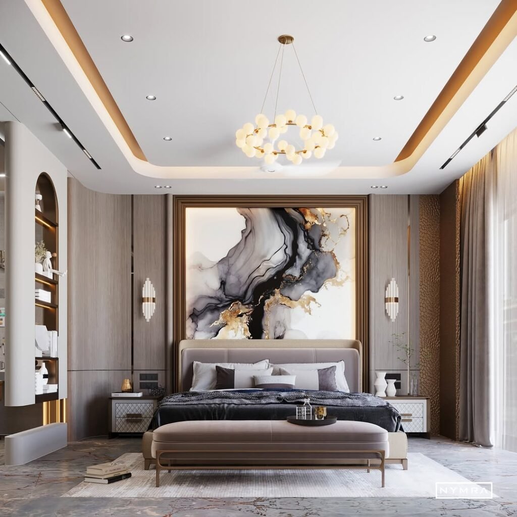 Opulent Luxury Master Bedroom A Symphony of Elegance and Art
