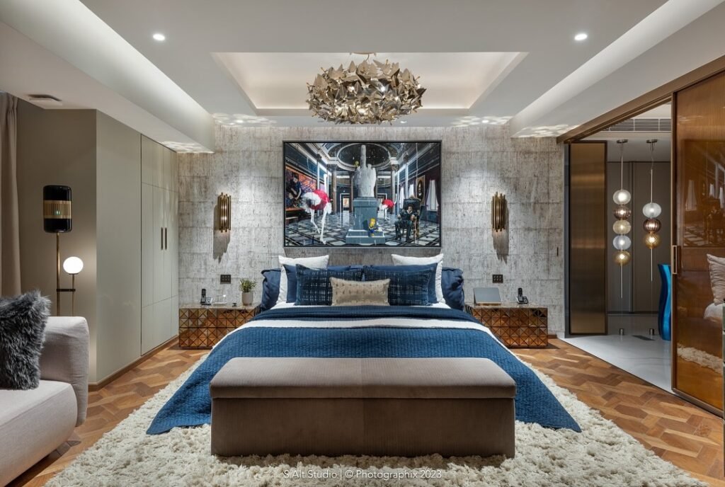 Opulent Traditional Master Bedroom with Contemporary Flair