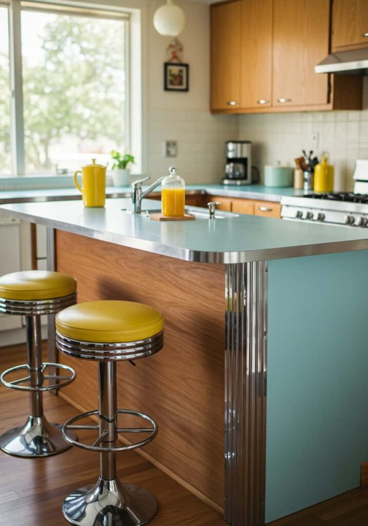 Retro 1950s-Style Kitchen Island
