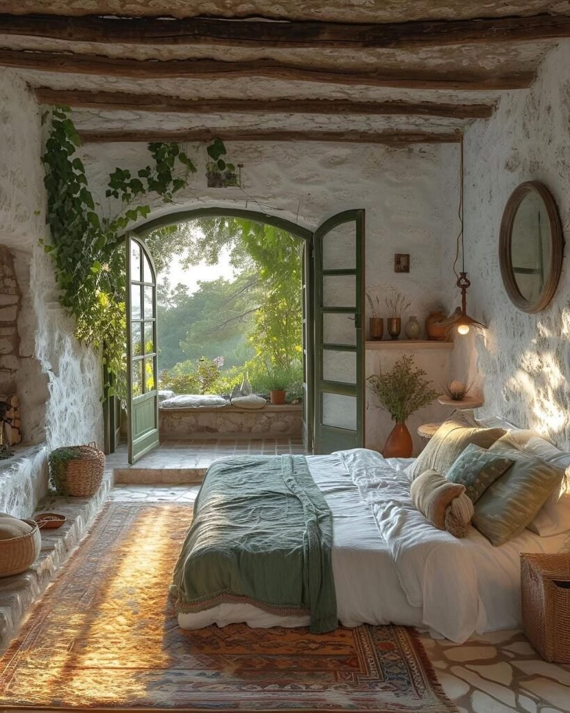 Rustic Boho Bedroom A Dreamy Nature-Inspired Escape
