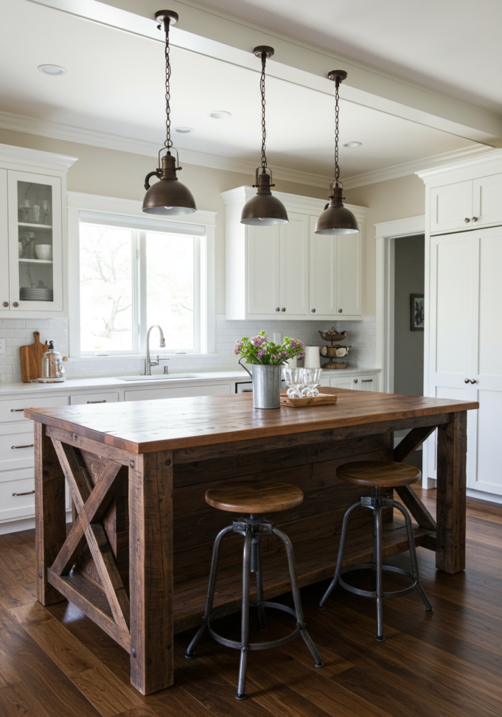 Rustic Farmhouse Kitchen Island