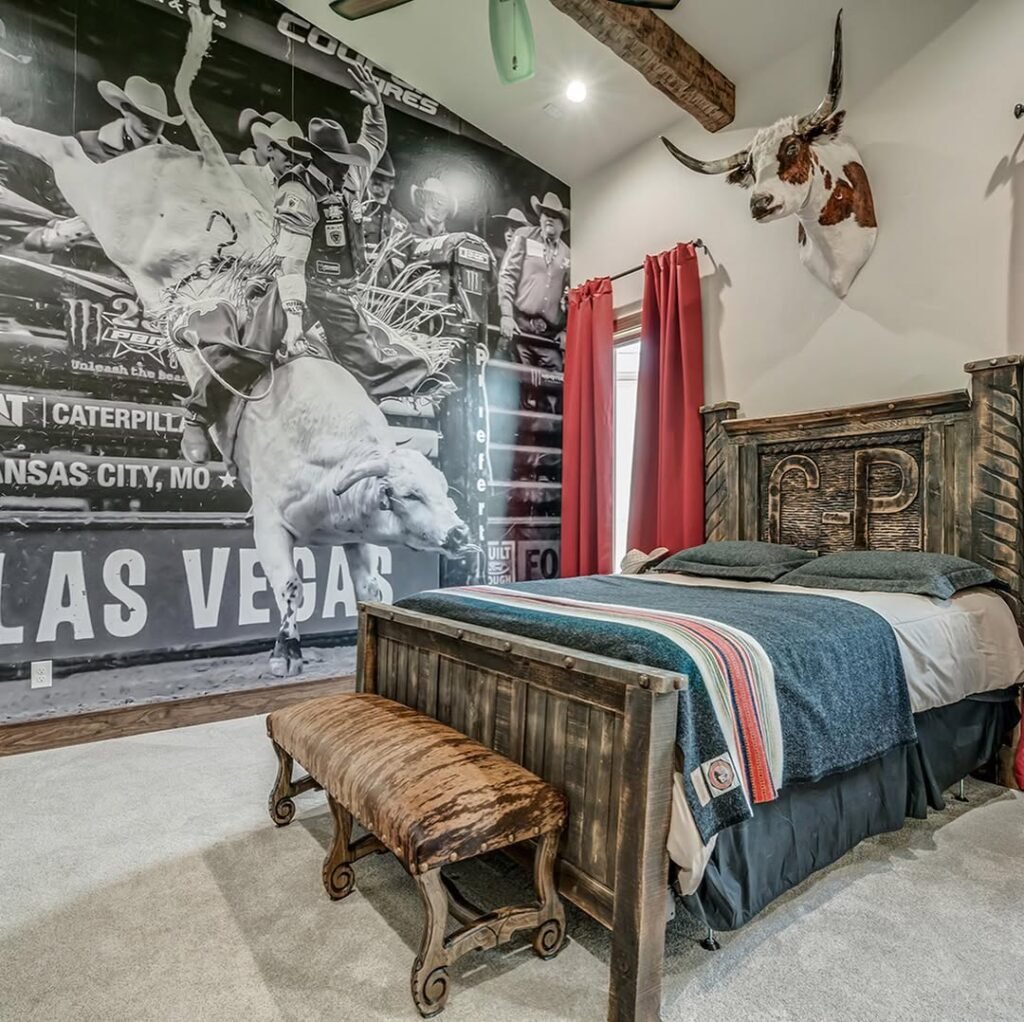 Rustic Rodeo-Inspired Western Bedroom
