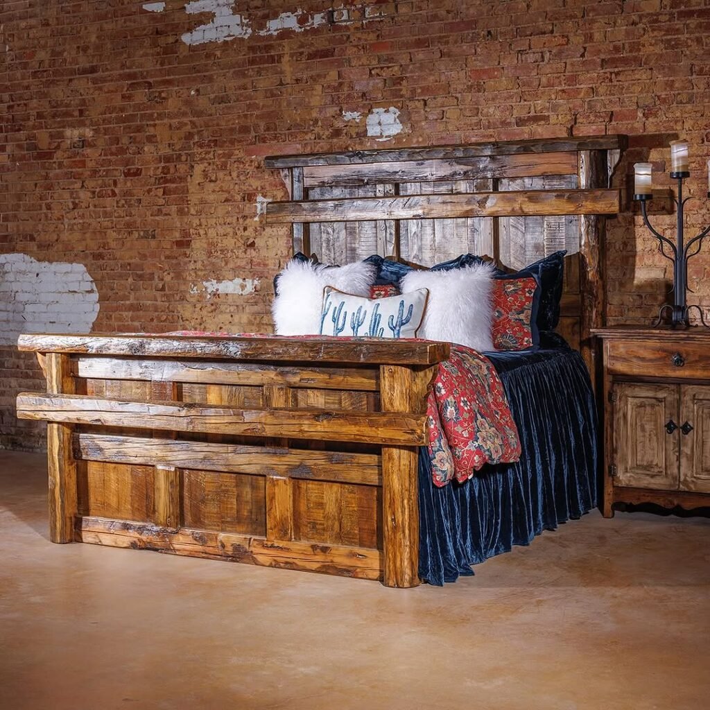 Rustic Western Bedroom with Barnwood Charm
