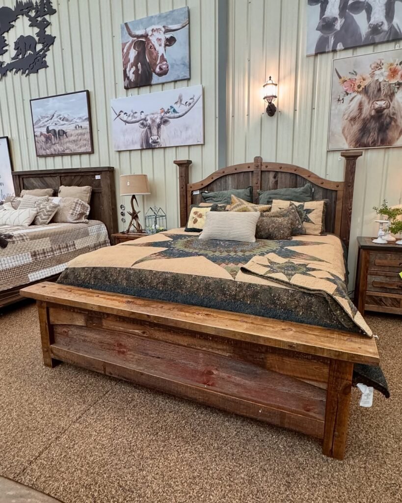 Rustic Western Bedroom with Farmhouse Charm
