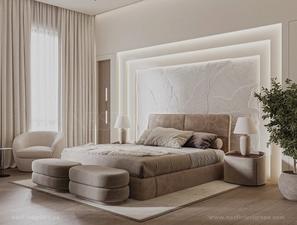 Serene Minimalist Bedroom with Organic Accents
