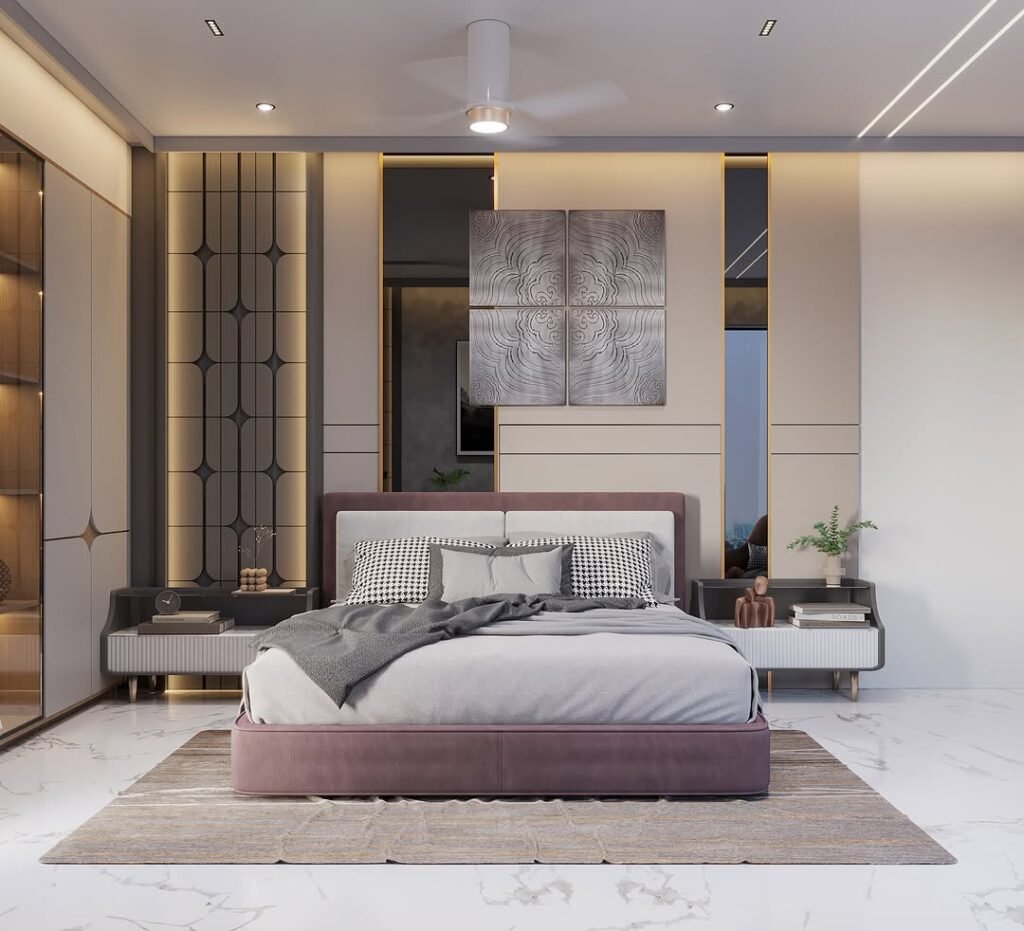 Sleek Contemporary Master Bedroom Design
