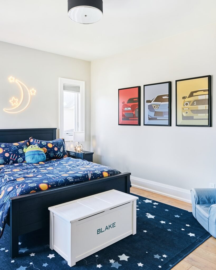 Space and Cars-Themed Toddler Bedroom
