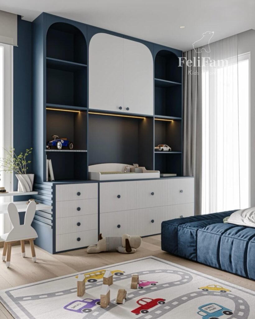 Stylish & Functional Kids’ Bedroom with Smart Storage
