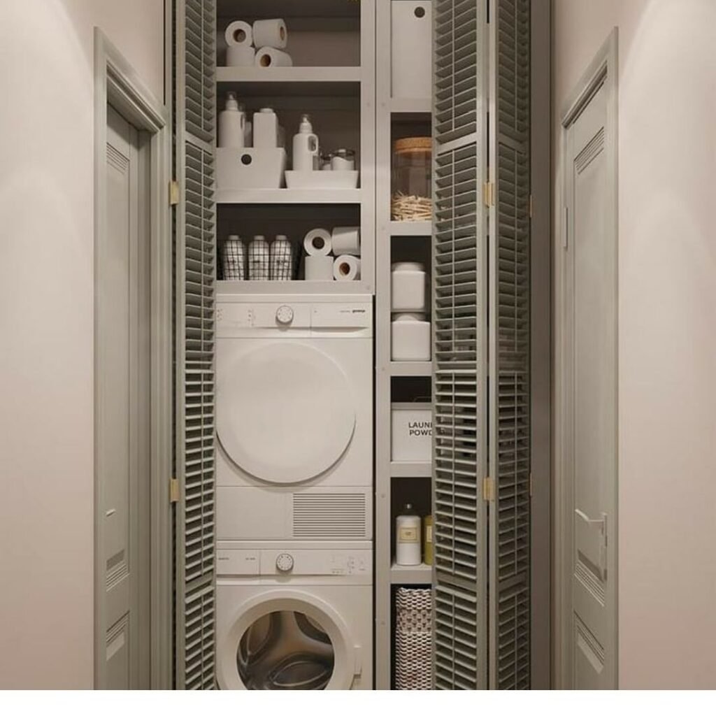 Stylish and Space-Saving Laundry Closet