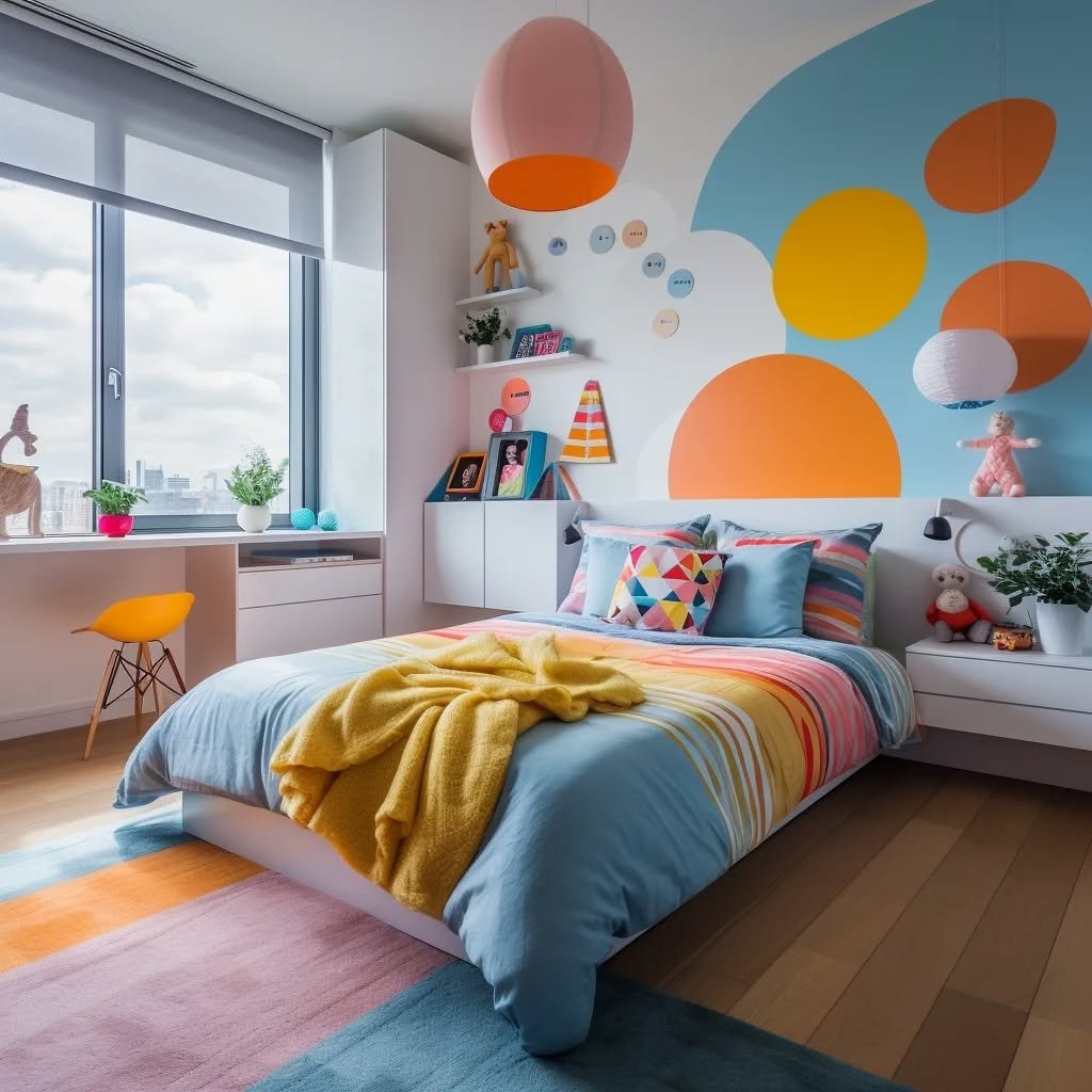 Sunny Vibes A Playful and Modern Kids’ Retreat
