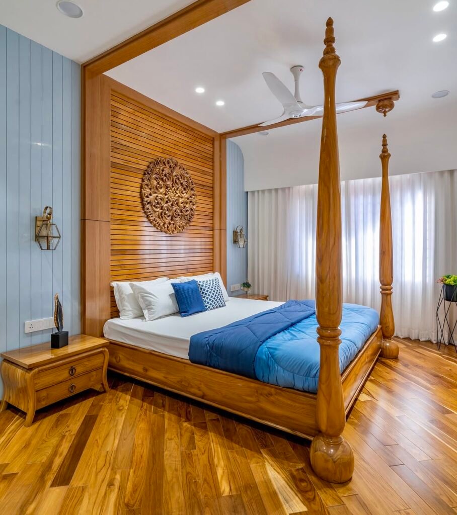 Traditional Wooden Elegance in a Master Bedroom