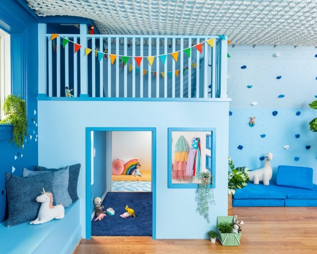 Vibrant and Adventure-Filled Toddler Playroom & Bedroom
