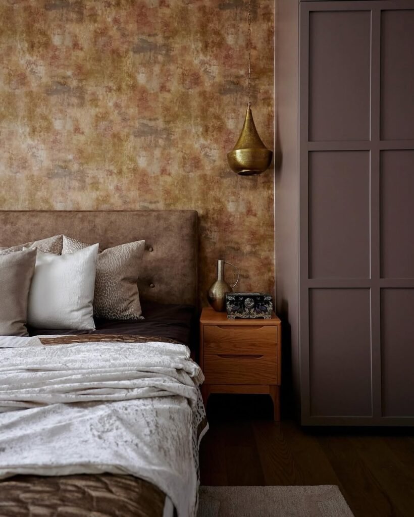 Warm Earthy Tones in a Traditional Master Bedroom