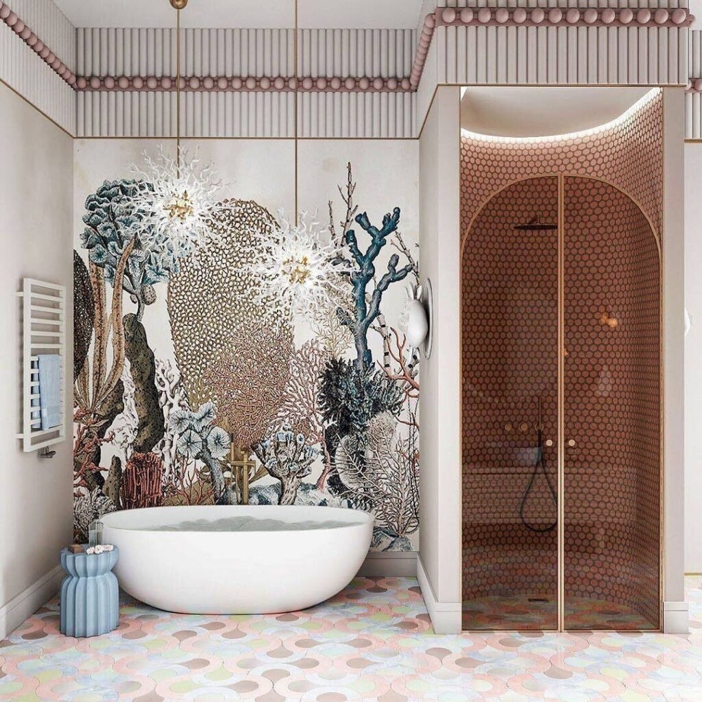 Whimsical Coral-Inspired Bathroom
