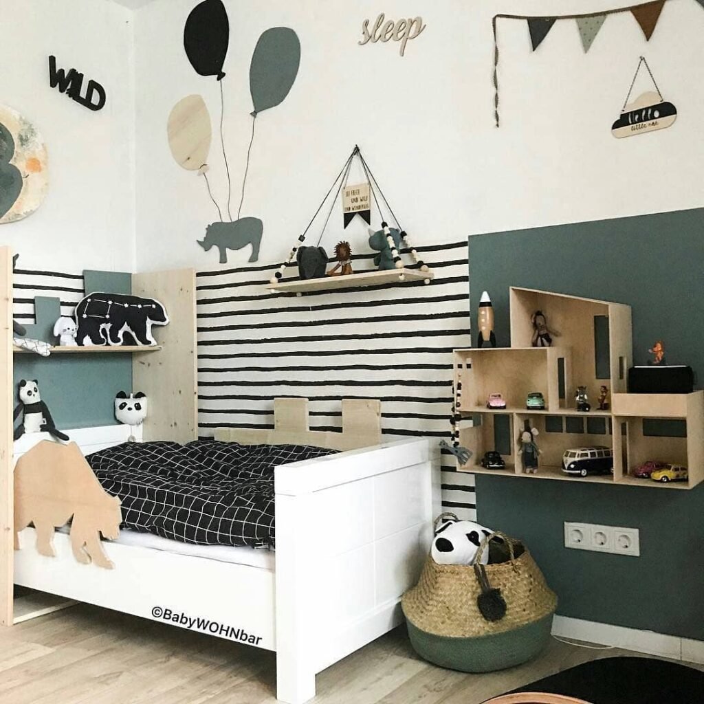 Wild Adventure-Themed Toddler Bedroom
