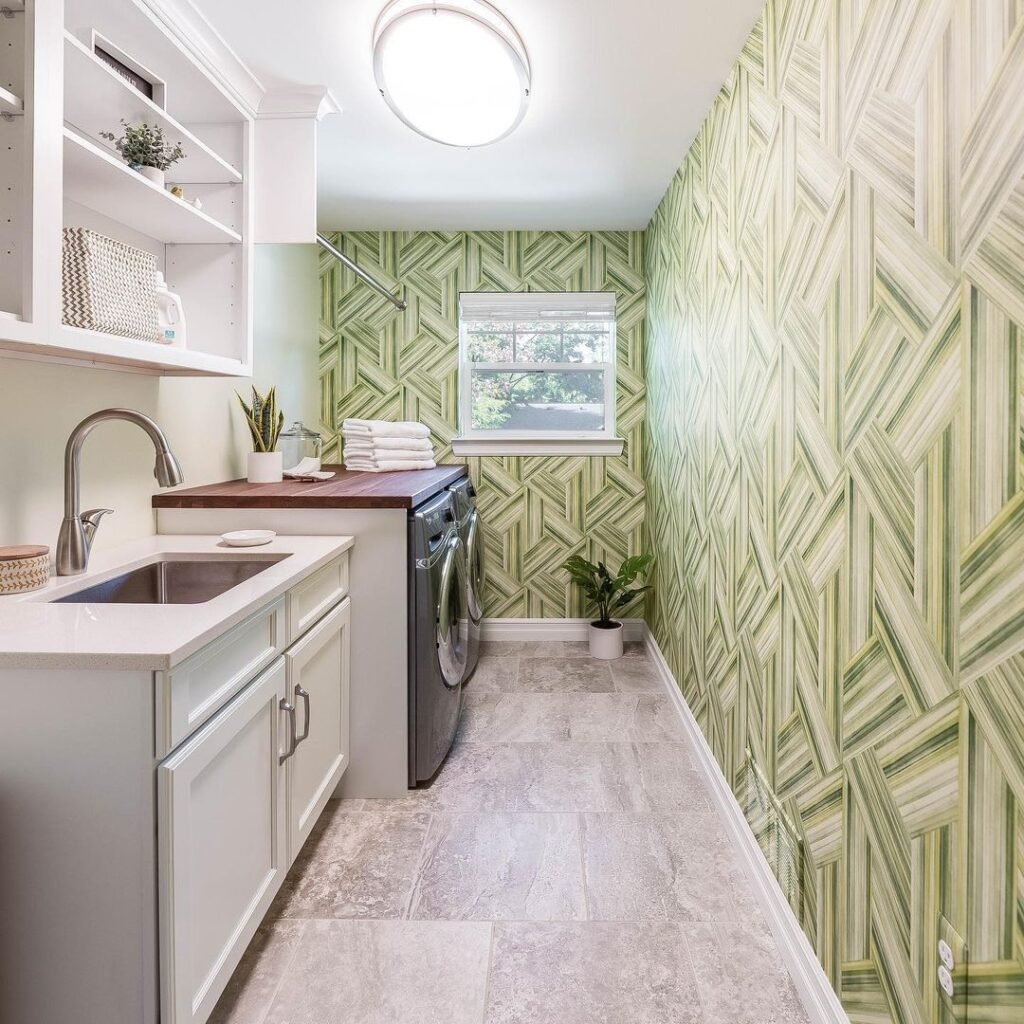 Vibrant and Functional Laundry Room