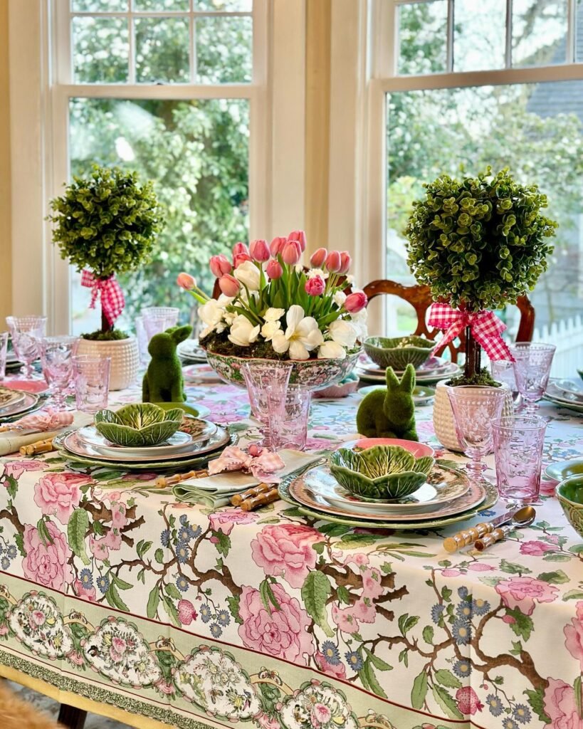 Charming Spring Garden Table Setting
