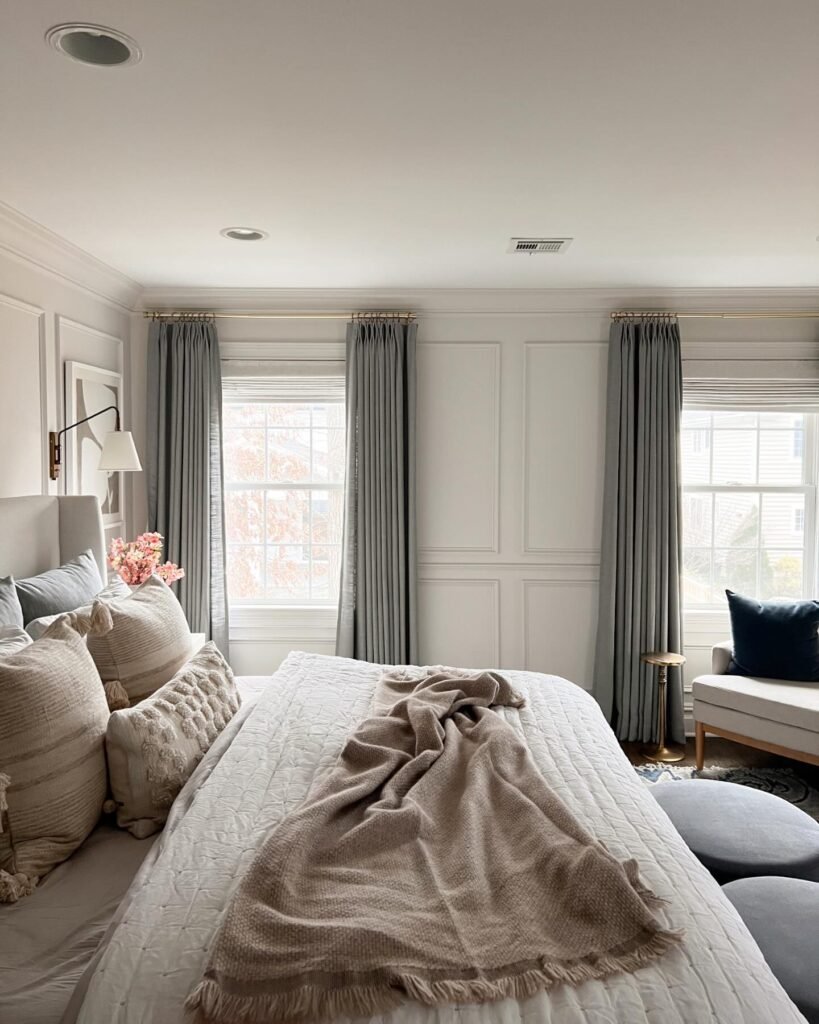 Elegant and Serene Spring Bedroom
