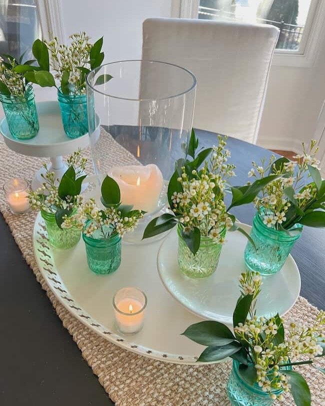 Fresh and Minimalist Spring Centerpiece
