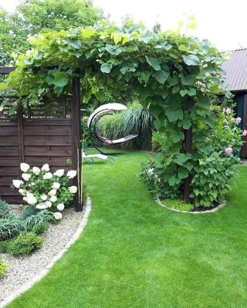 Lush Green Garden Archway
