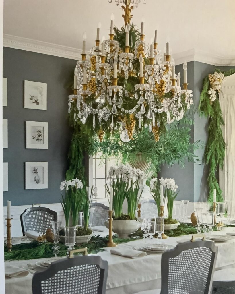 Opulent Greenery-Inspired Dining Tabletop Décor
